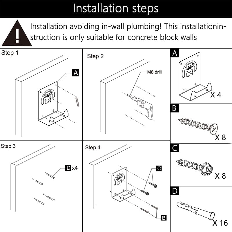 Miniatura 6 de Soporte de soporte de puerta resistente, material de acero inoxidable, extraíble para montaje en pared, para Jeep Wrangler CJ YJ TJ JK JKU JL JLU LJ