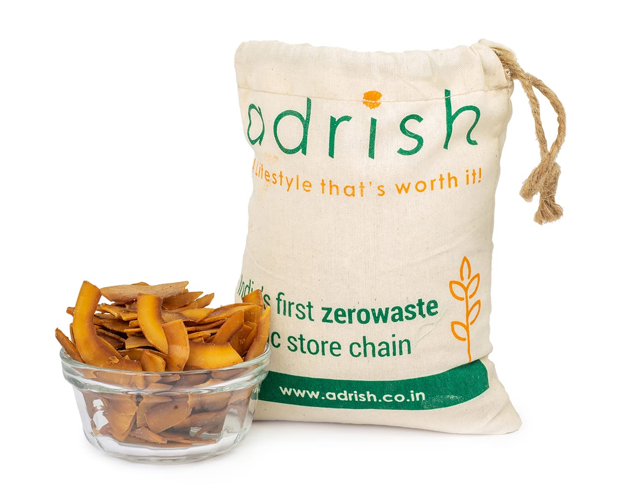 Adrish Zerowaste Organic Coconut jaggery Chips 100 gm (B09N8NVXCN) Amazon Price History, Amazon Price Tracker