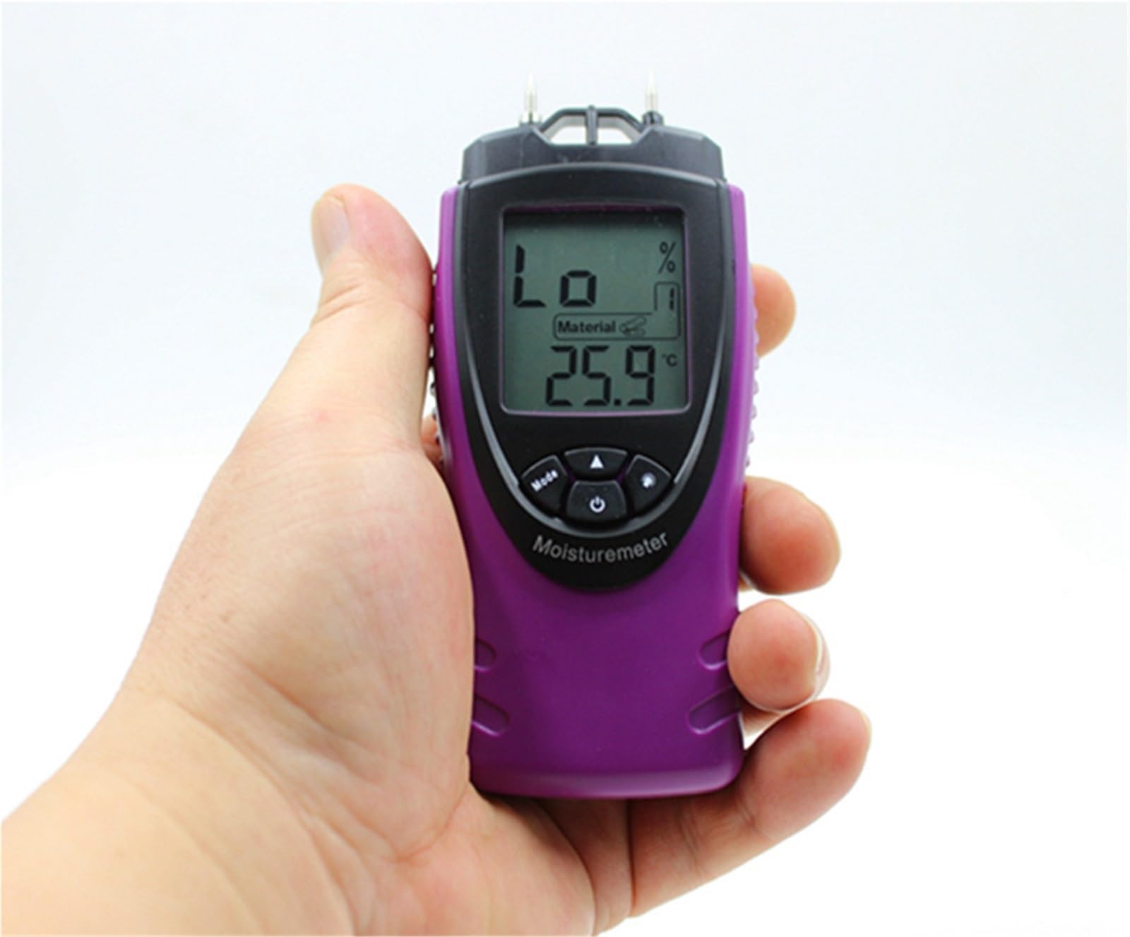 Medidor de humedad, Medidor De Humedad Madera Profesional ST8040 Con Pantalla LCD Grande Y Temperatura Retroiluminada, Lectura Práctica