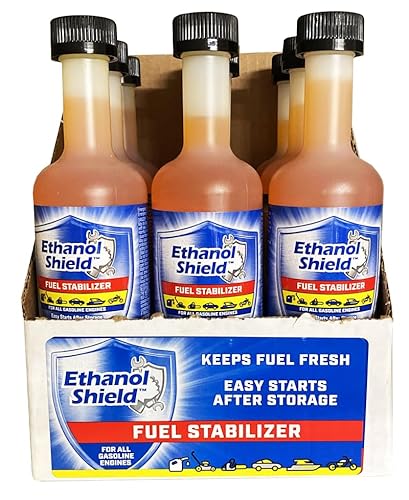 Ethanol Shield Fuel Stabilizer 8 oz CASE of 9. Prevents Corrosion - Gasoline Treatment That Protects Fuel System- Fuel Saver - Each 8 oz Bottle Treats up to 80 gallons.