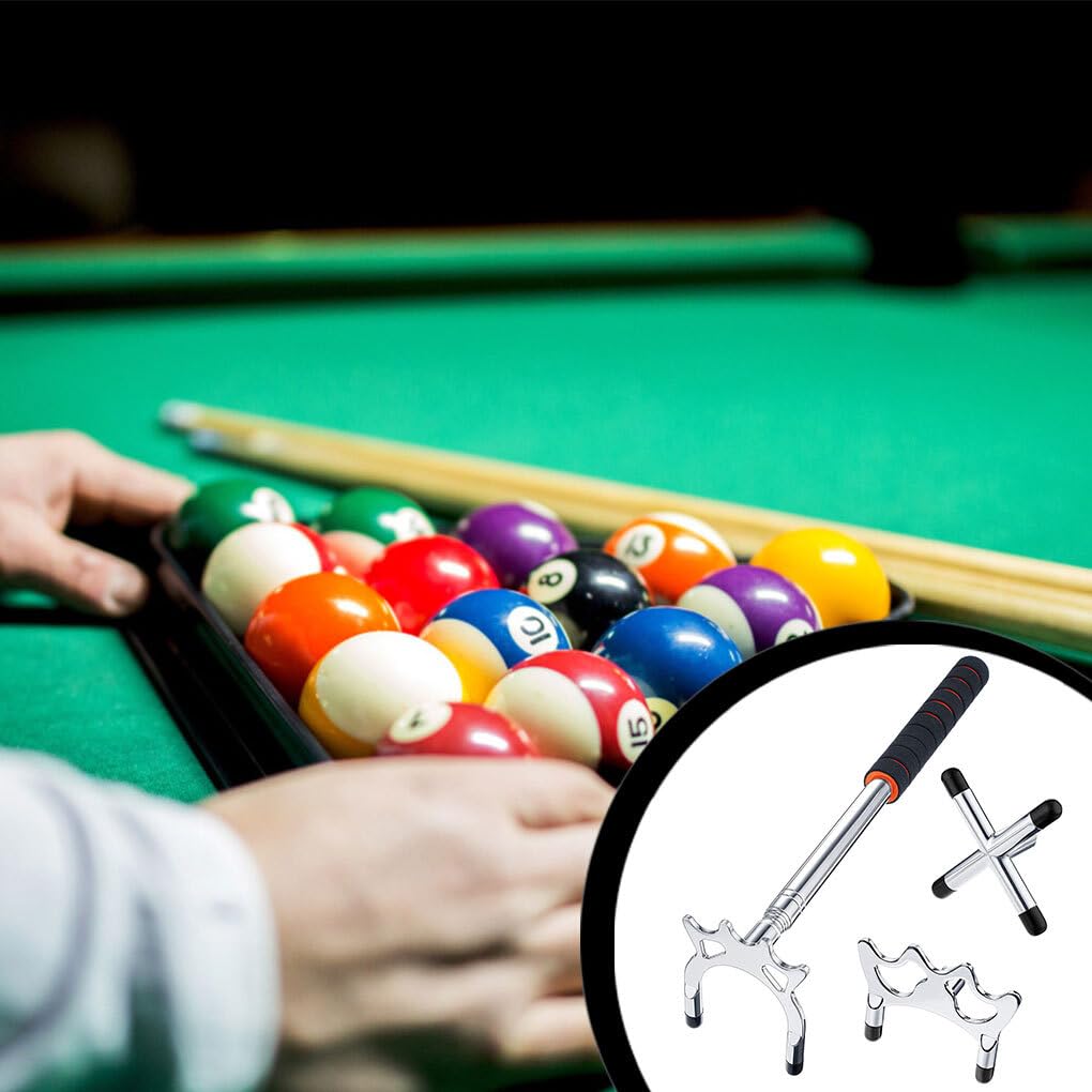 Cue Bridge Artesanía de acero inoxidable Palo de piscina Superficie lisa Regalo dulce Suministros deportivos ligeros Tenedor bajo