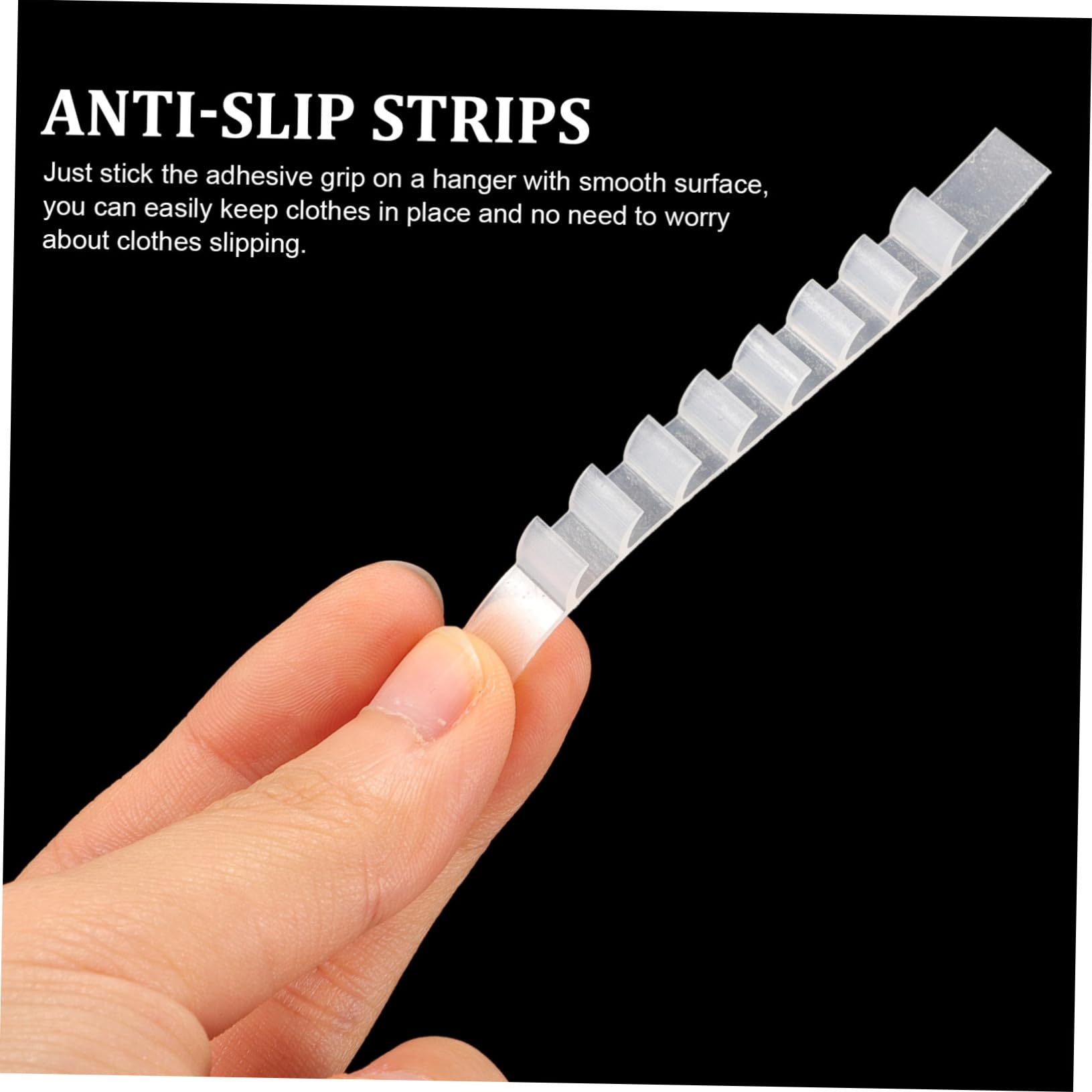Lot De 100 Bandes Antidérapantes Pour Cintres – Autocollants En Silicone, Blancs, 4,4 X 0,8 Cm