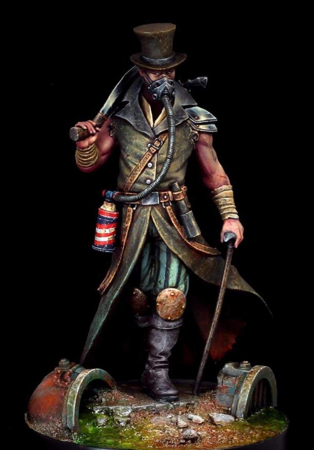 Figurine en résine 75mm homme ancien avec épée miniature gk pour diorama 1/24