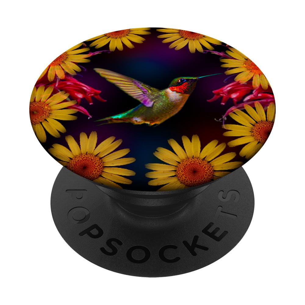 Hummingbird Bird Flower Nature Nectar PopSockets Standard PopGrip