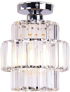 Mini Chandelier, Crystal Chandeliers Lighting, Flush Mount Ceiling Light, Double-Layers Crystal Modern Chandelier Lighting...