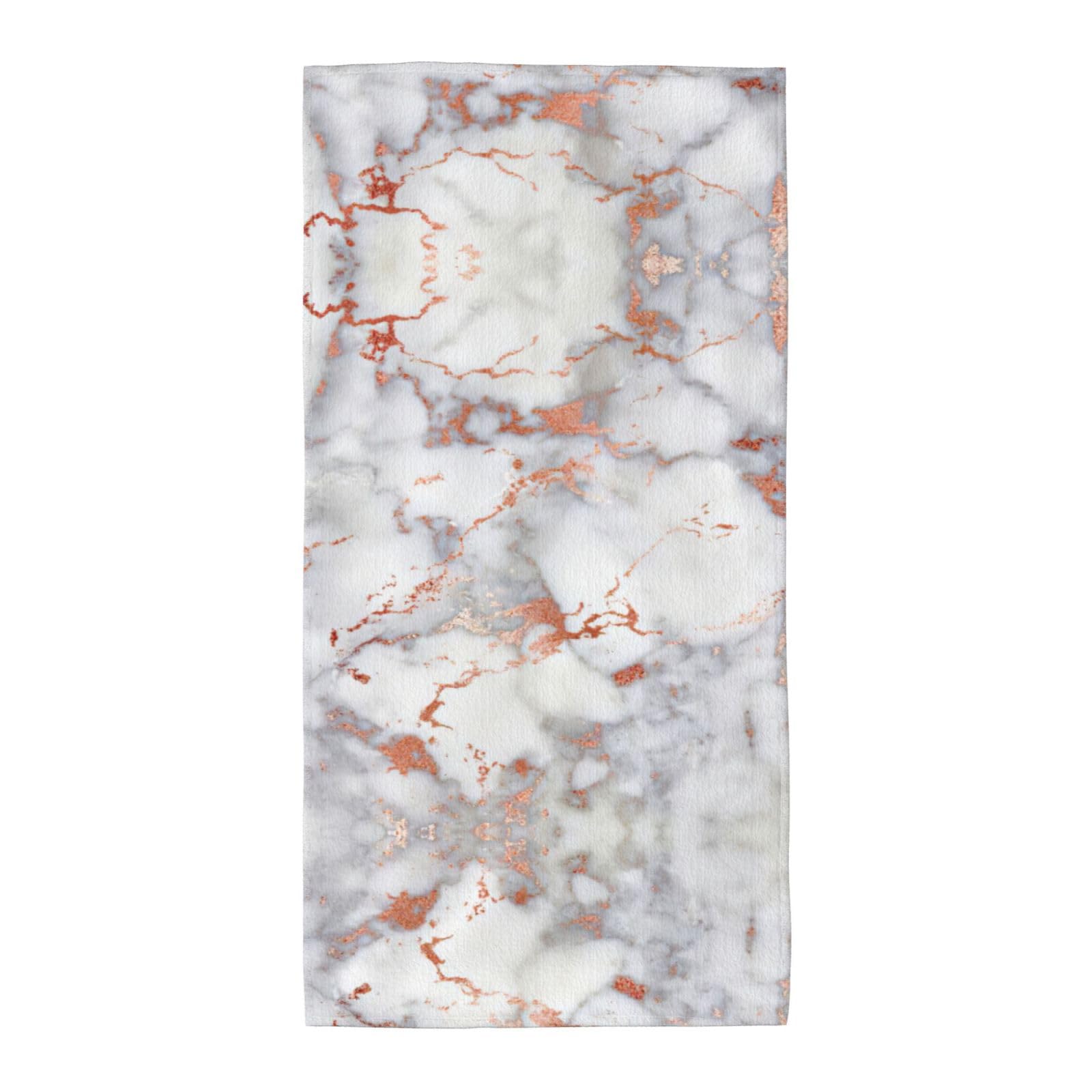 WYCZHY Rose Gold Marble Printed Quick Dry Beach Towel For Camping Travel Vacation