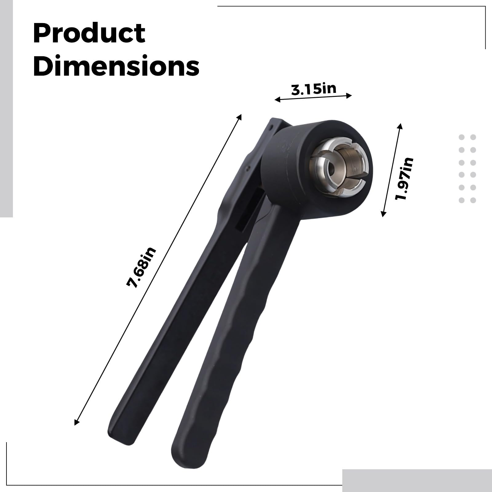 Manueller Vial-Crimper für 13A Aluminium-Plastik-Verschlüsse, Handverschließzange, Metall-Flaschenverschließer für Glasflaschen, schnelles und sicheres Verschließen, 19,5 x 8 x 5 cm