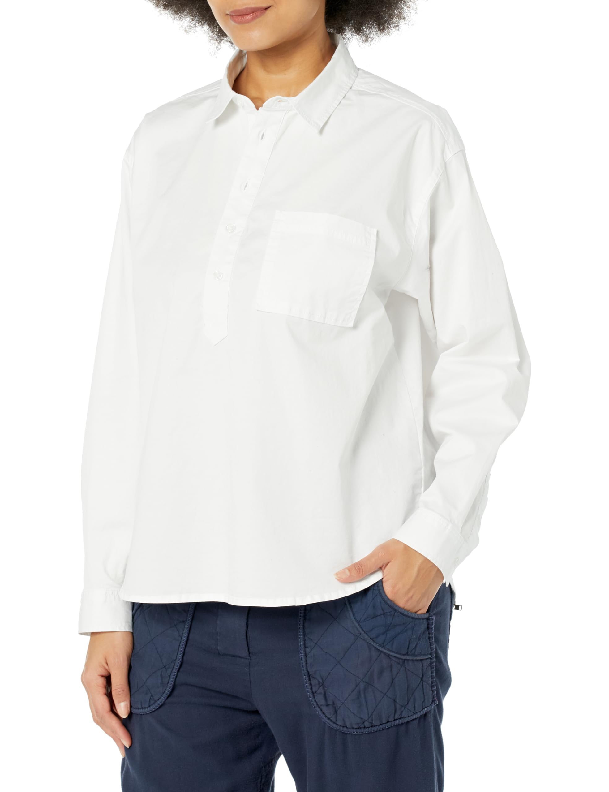 Seven7womens Woven Henley Casual