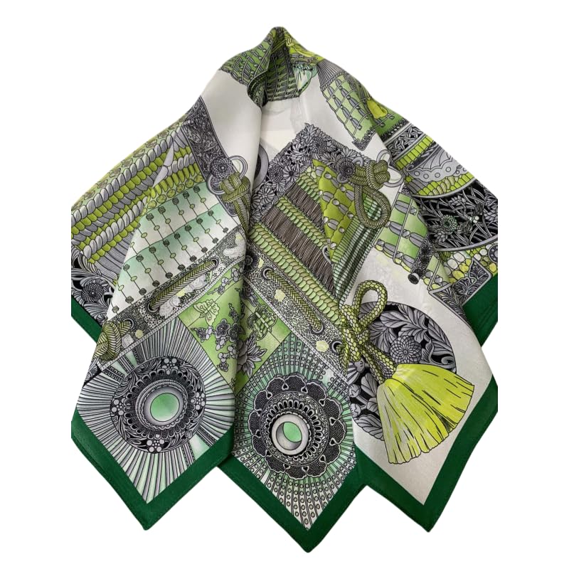 Women's Pure Mulberry Silk Square Scarf, 26 x 26 Inches, Crepe de Chine, Classic Neckerchief, Gift Packed - Main Image