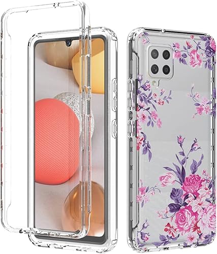 Miniatura 6 de Funda para Galaxy A42 5G, Samsung A42 5G para niñas, bonita funda floral de TPU transparente a prueba de golpes, funda protectora para Samsung