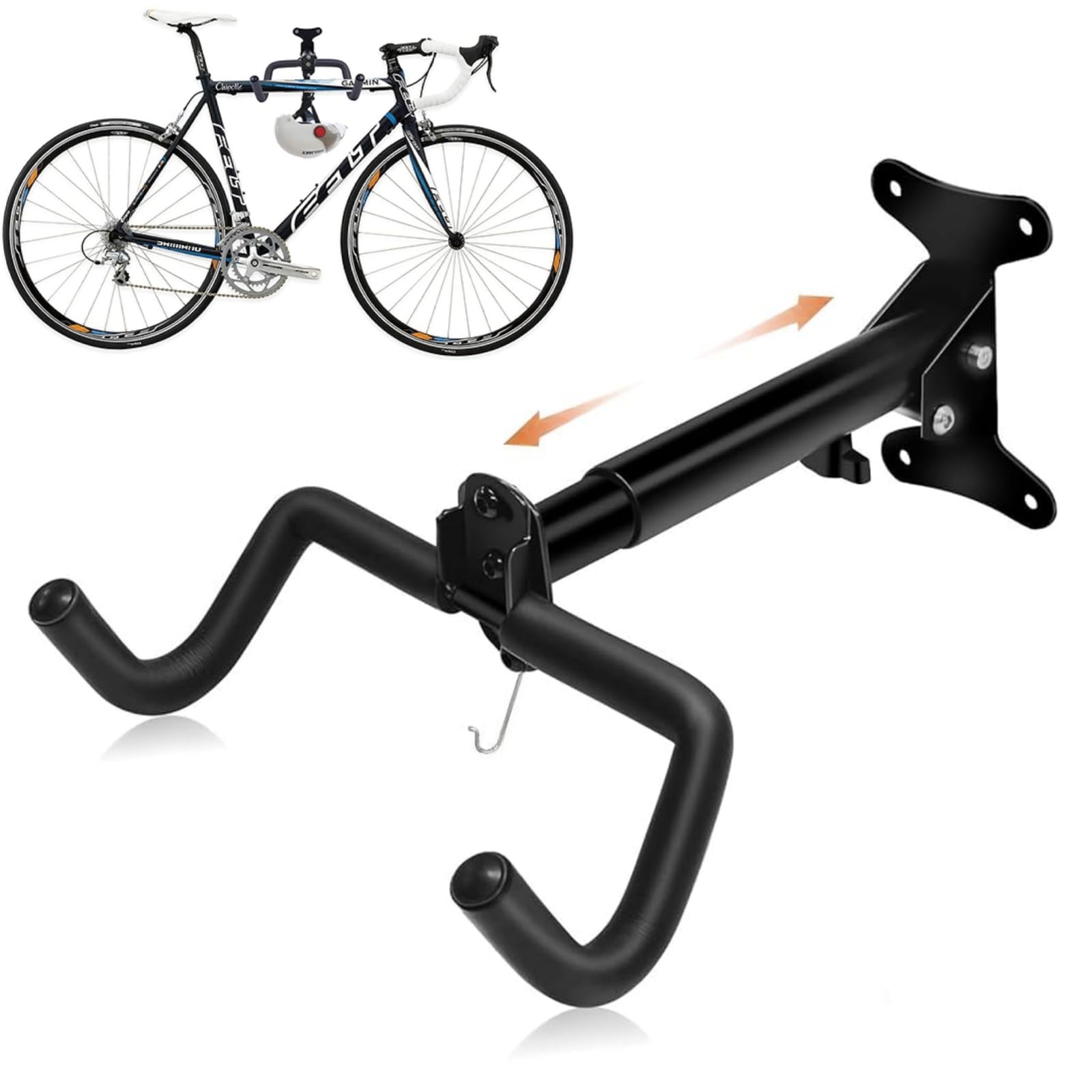Proberos® Bike Cycle Wall Mount Stand Rack, Garage Bike Rack Wall Mount Organizer Bicycle Hanger Storage System, Retractable Wall Mounted Rack for MBT, Road Bike, Kids Bike Indoor Storage