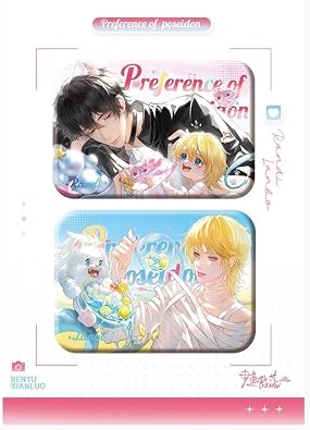 Inmorven The Falling Merman-2 Pcs anime show Pin Set Lapel Pin Cute Brooch Pins Badges-Colorful Series