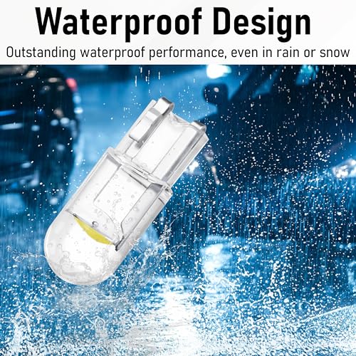 Image of 30 PCS Car 194 LED Bulbs, 168 2825 W5W T10 Wedge COB LED Replacement Bulb, 6000K License Plate Light Bulb, Error Free Interior Bulb for Dashboard Light, Dome Lights,License Plate Lights (White)