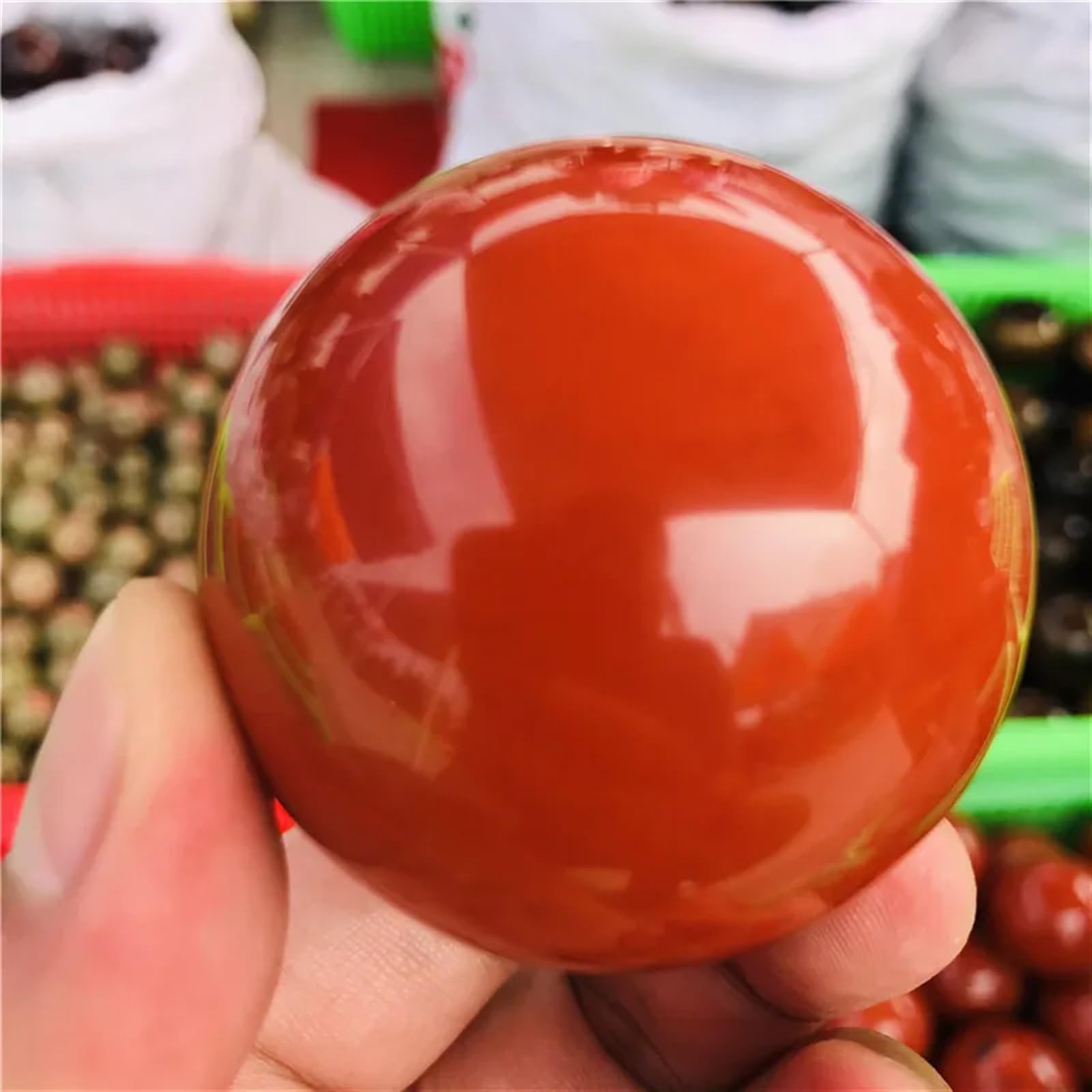 AUOQKQUT Stone Crystal Jasper Ball Ornaments Gifts(4.5-5cm) AUOQKQUT