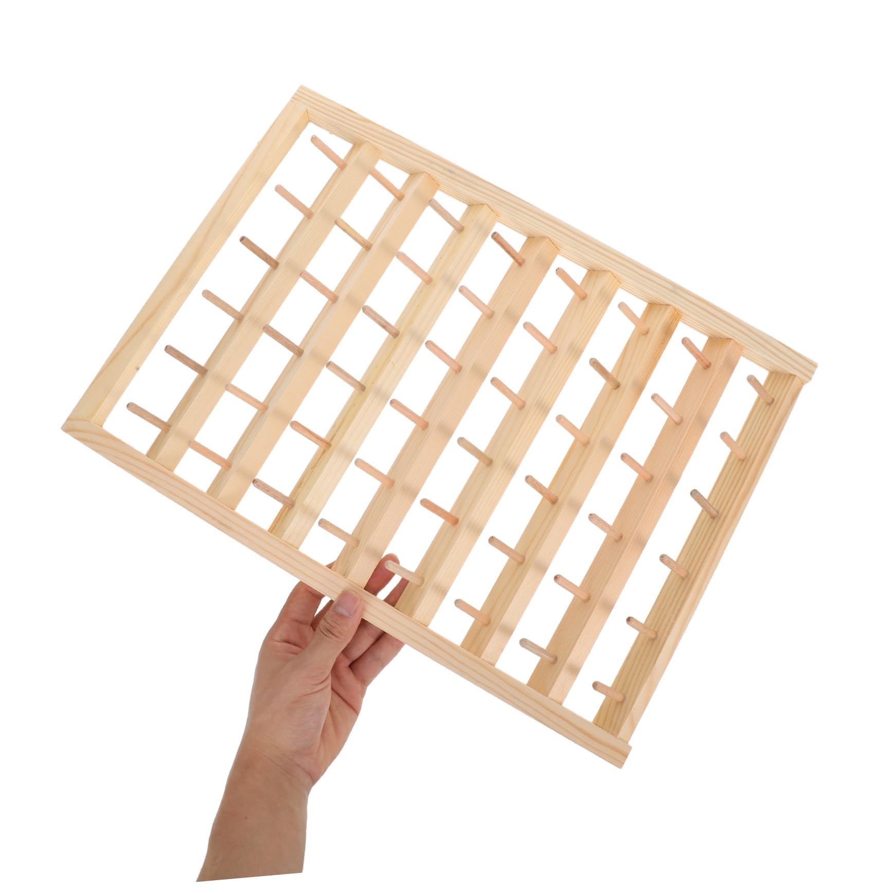 SHINEOFI Portacarretes De Madera Para Hilo Organizador De Hilos De Bordar y Coser Soporte Para Carretes De Almacenamiento De Escenarios De Costura y Manualidades
