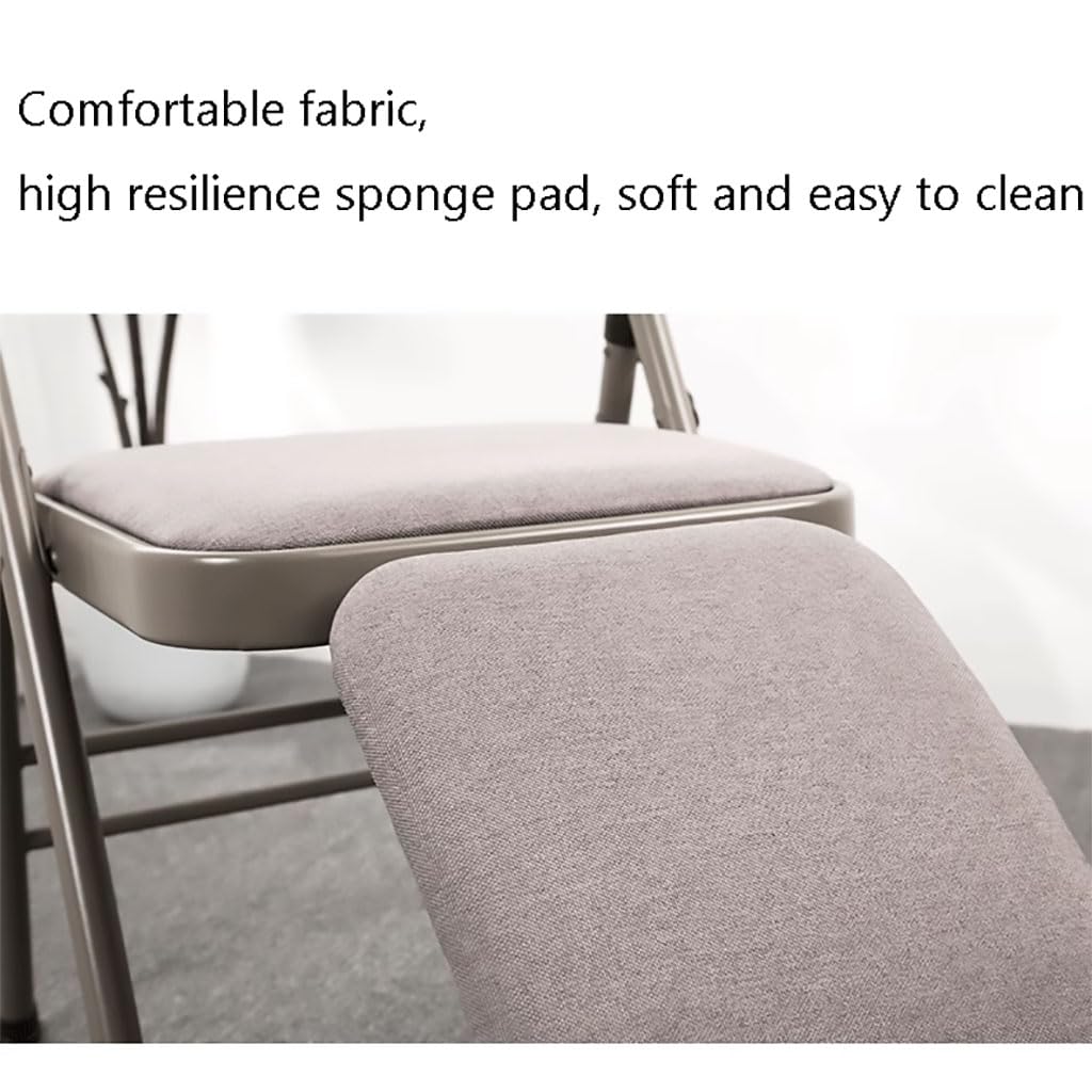 Chaise de yoga avec support lombaire – Structure en métal pliable pour Iyengar et Pilates – Chaise d'inversion durable et confortable
