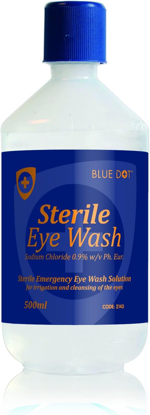 Blue Dot Eye Wash Solution Bottle, 500 mlpack may vary Amazon.co.uk