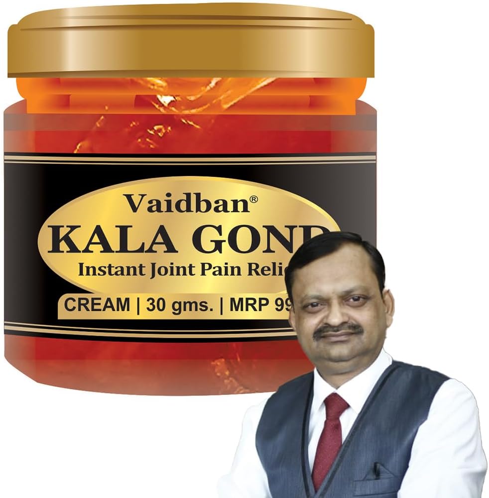 Vaidban Kala Gond Cream - Instant Ayurvedic Pain Relief Cream for Men & Women (30 Gm)