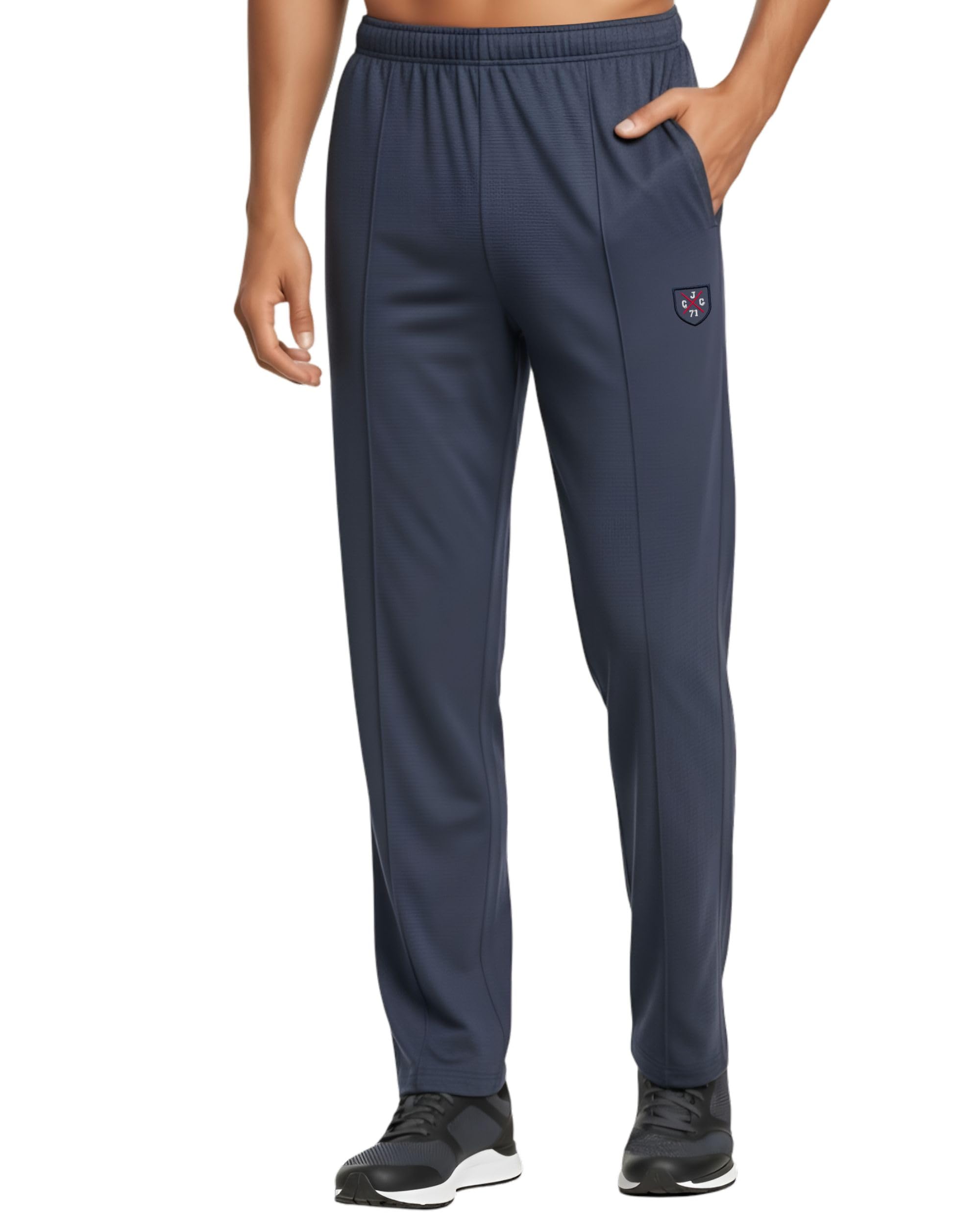 Cotton Track Pants for Man with Deep Side Zipped Pocket| Sporty Cotton Lounge Pants for Men | Casual, Gym, Travel, Nightwear & Sportswear Pyjamas Pant-image-10