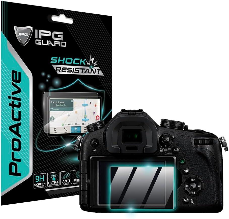 IPG ProActive Made for Panasonic Lumix DMC-FZ1000 Camera Display (2 Units) 9H Hardness Screen Protector Nano Ceramic Film Ultra Responsive High Clarity for ProAc FZ1000