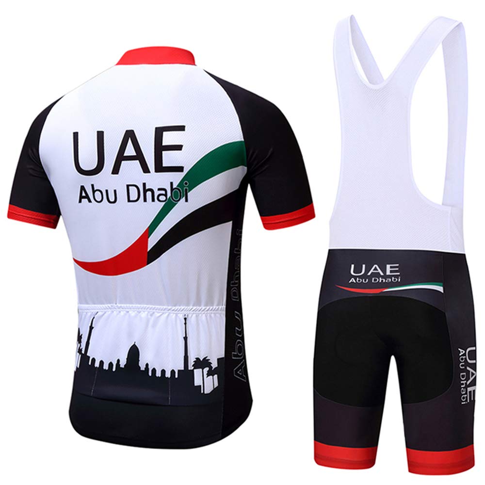 Completo Ciclismo Uomo Estivo Abbigliamento Mountain Bike Tuta mtb Maglia Ciclismo Manica Corta e Pantaloncini Bici Imbottiti Salopette Gel