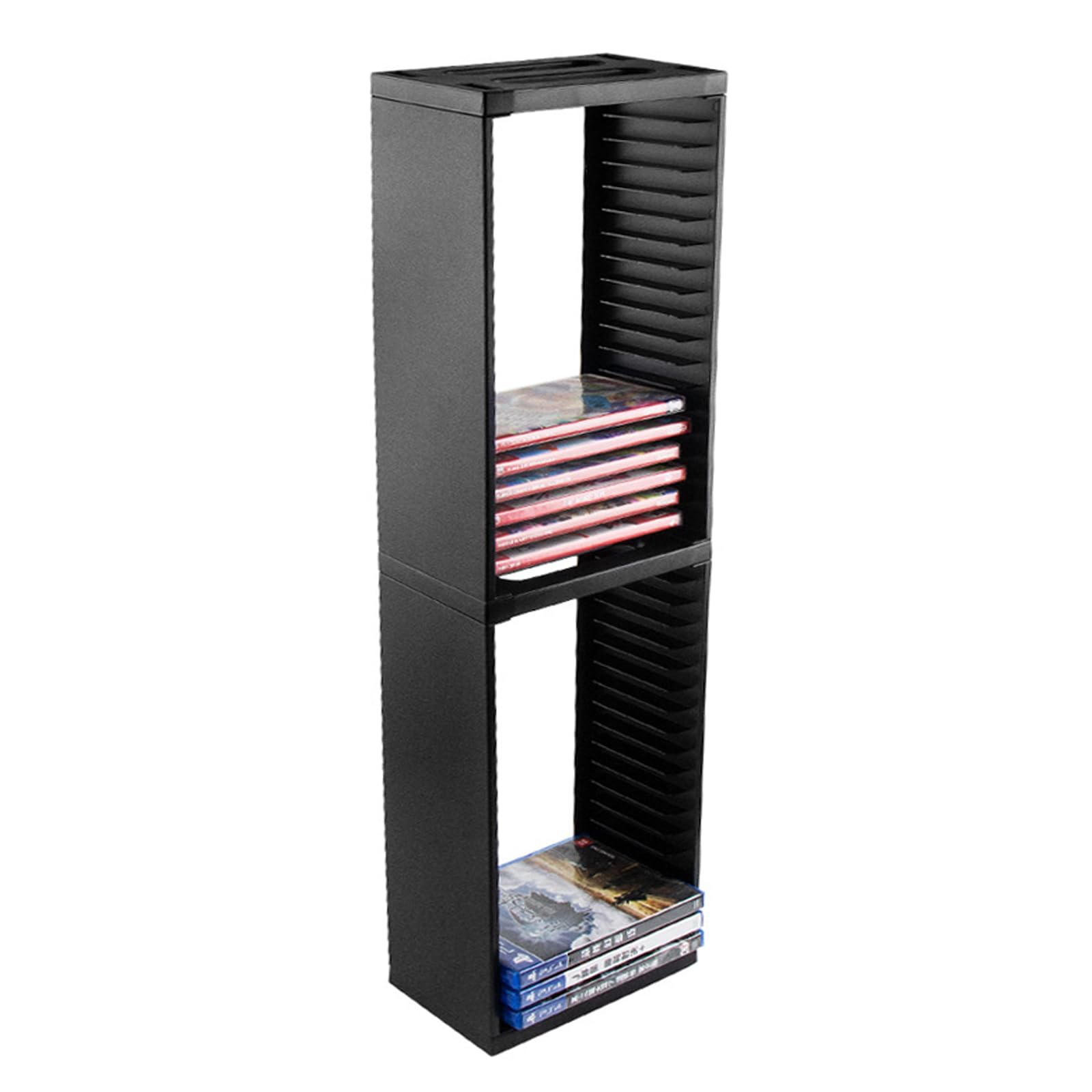 Torre Archiviazione Giochi Per PS5/PS4/Xbox/NS - Scaffale Per 24 Dischi Con Supporto Controller - Foto 9