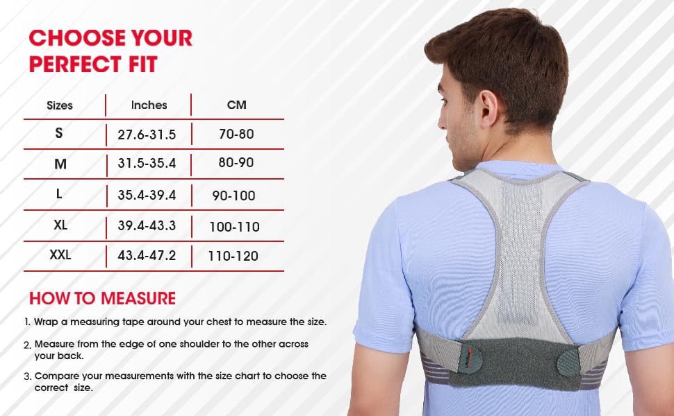Image of LifeWear Posture Brace, Shoulder and Back Support Belt, Posture Corrector, Relieves Back Pain, Prevents Stooping, Breathable, Lightweight, and Adjustable, Compact Design, For Men and Women, Size (XL)
