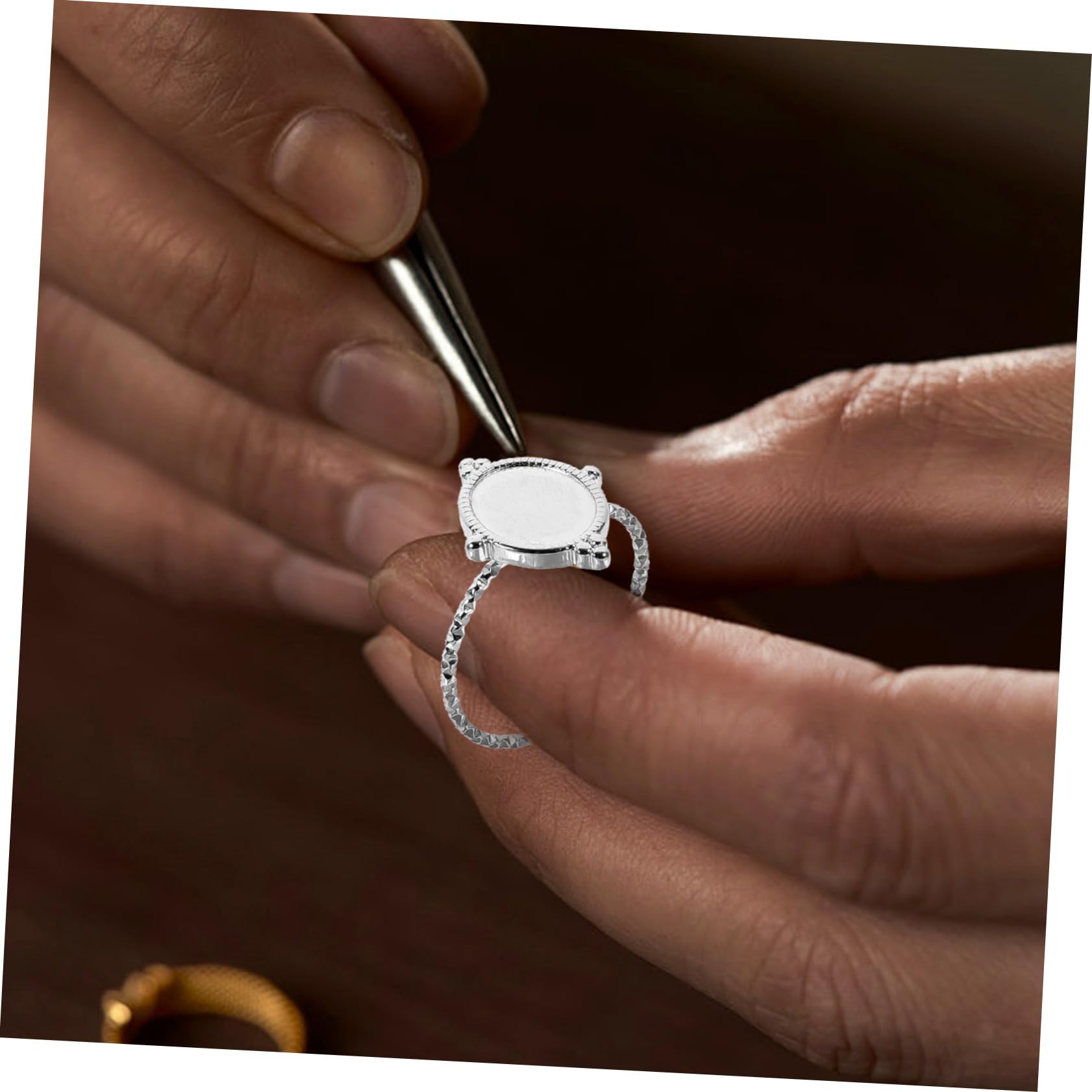 SHINEOFI 30pièces Supports De Bague Ajustables Inoxydable Pour Bases De Bague Vides Pour Création De Bijoux Accessoires De Bijoux Faits Maison
