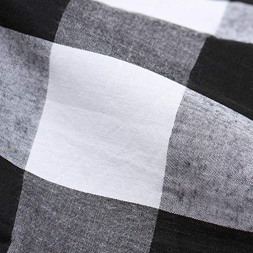 Aneco 4 Pack Check Plaid Dish Towels Oversized 18 X 28 Inches Cotton Kitchen Dish Towels Fast Drying Cotton Tea Towels For Drying Cleaning Cooking Baking - Black And White #TOP4