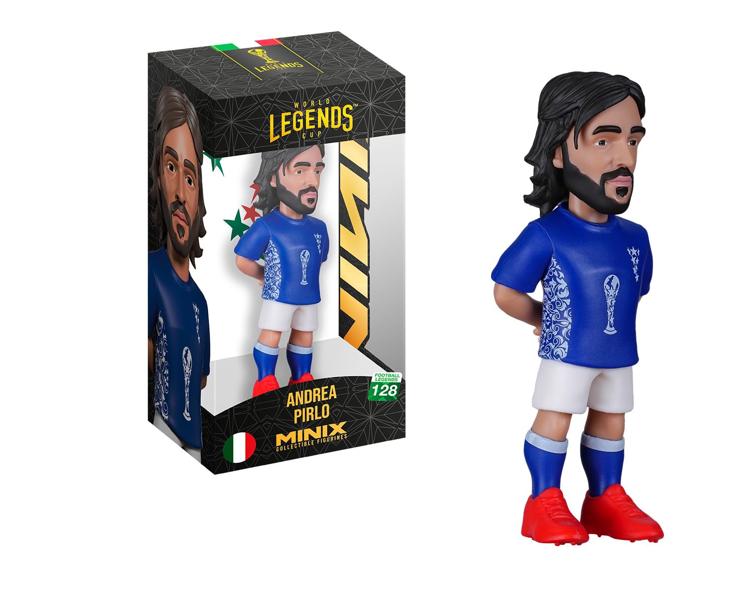 MINIX - Football Legends - World Cup of Legends #128 - Italy - Pirlo - Collectible Figure 12 cm