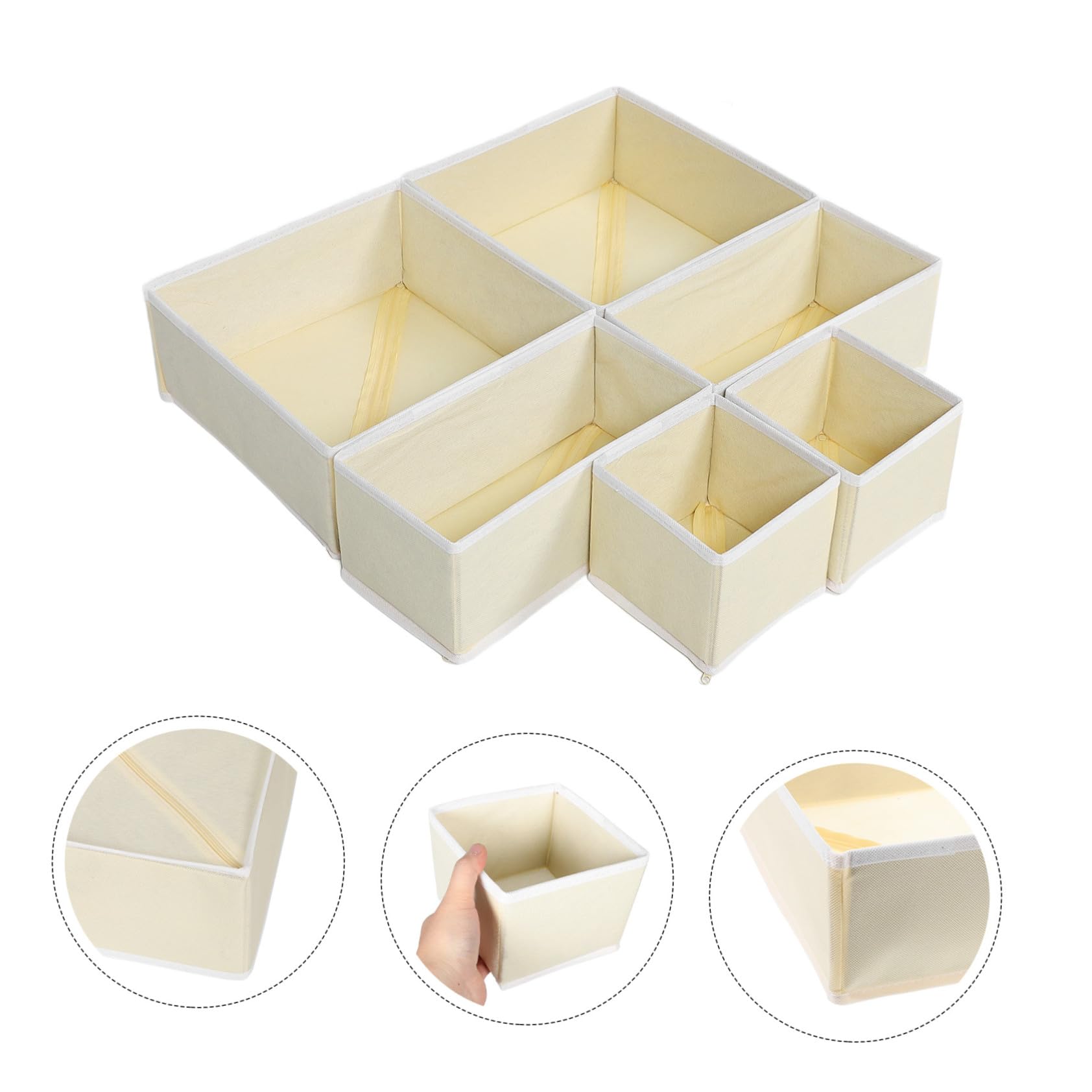 HEALLILY 12 cubi pieghevoli per cassetti, in tessuto non tessuto, con divisori per biancheria intima, calze, reggiseni, asciugamani, armadio, comò, vestiti puliti