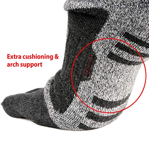 Men's Athletic Outdoor Sports Thick Cotton Midweight Crew 5 Five Finger Toe Socks 3 Pairs3