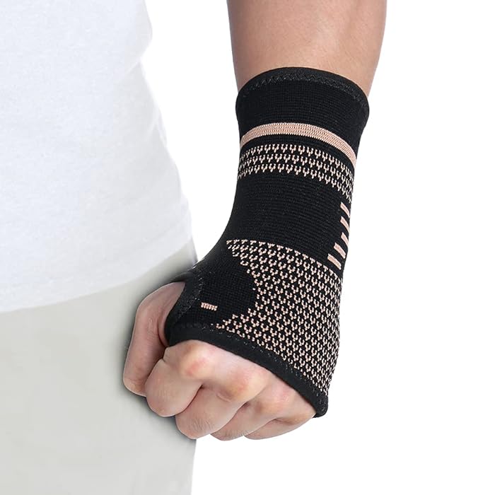 Buy FITTOO Copper Wrist Compression Sleeve, Copper Infused Wrist & Hand