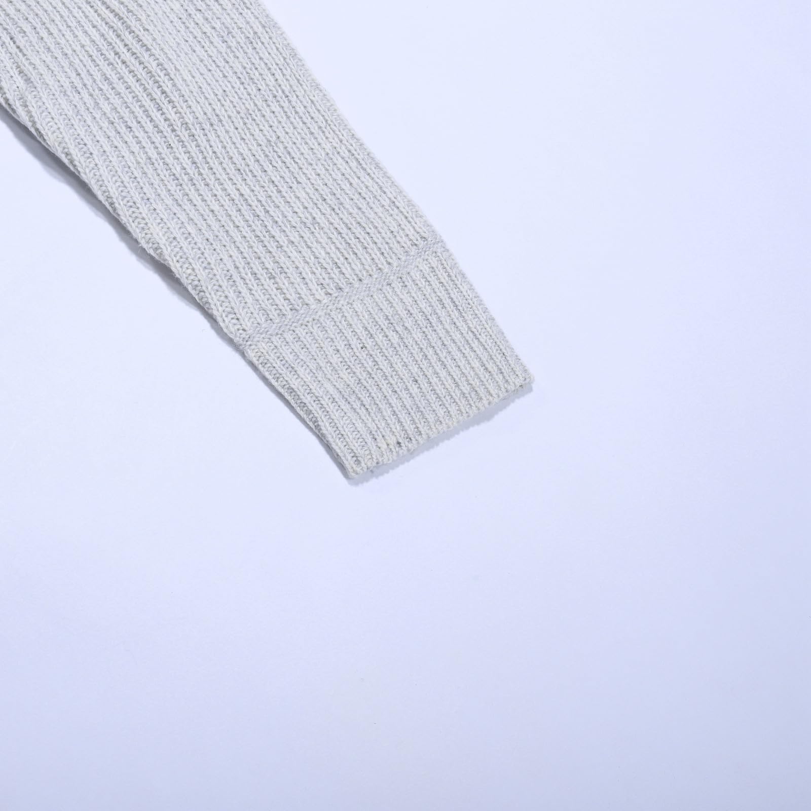 Maglione da uomo a collo alto lavorato a maglia, con collo sciallato, vestibilità aderente, colletto alto e tasche