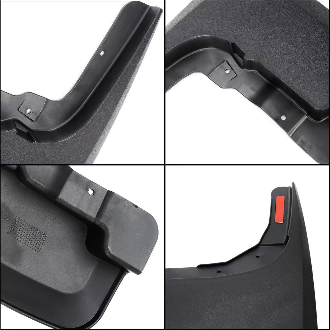 Mud Flaps Compatible with Chevrolet Silverado 1500 2019-2024 Pickup (Without Fender Flares) No-Drill Front & Rear Side 4PCS Mud Splash Guard Accessories