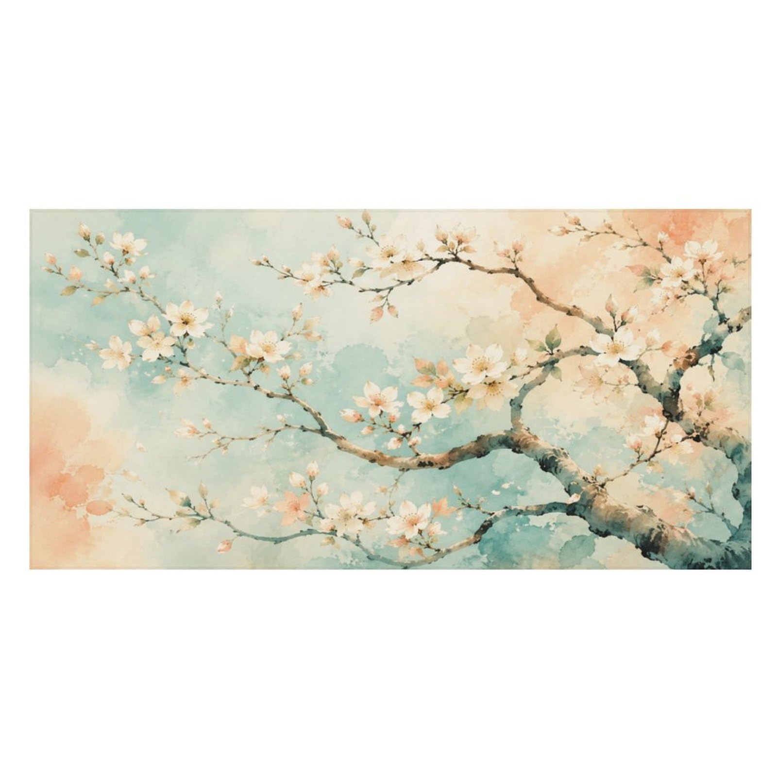 Anceky Cherry Blossom Branches Spring Floral Oversized Beach Towel Quick Dry Sand Free Microfiber Travel Towel Lightweight Multi Purpose Beach Blanket Pool Gym Bath Towel 63x31 in