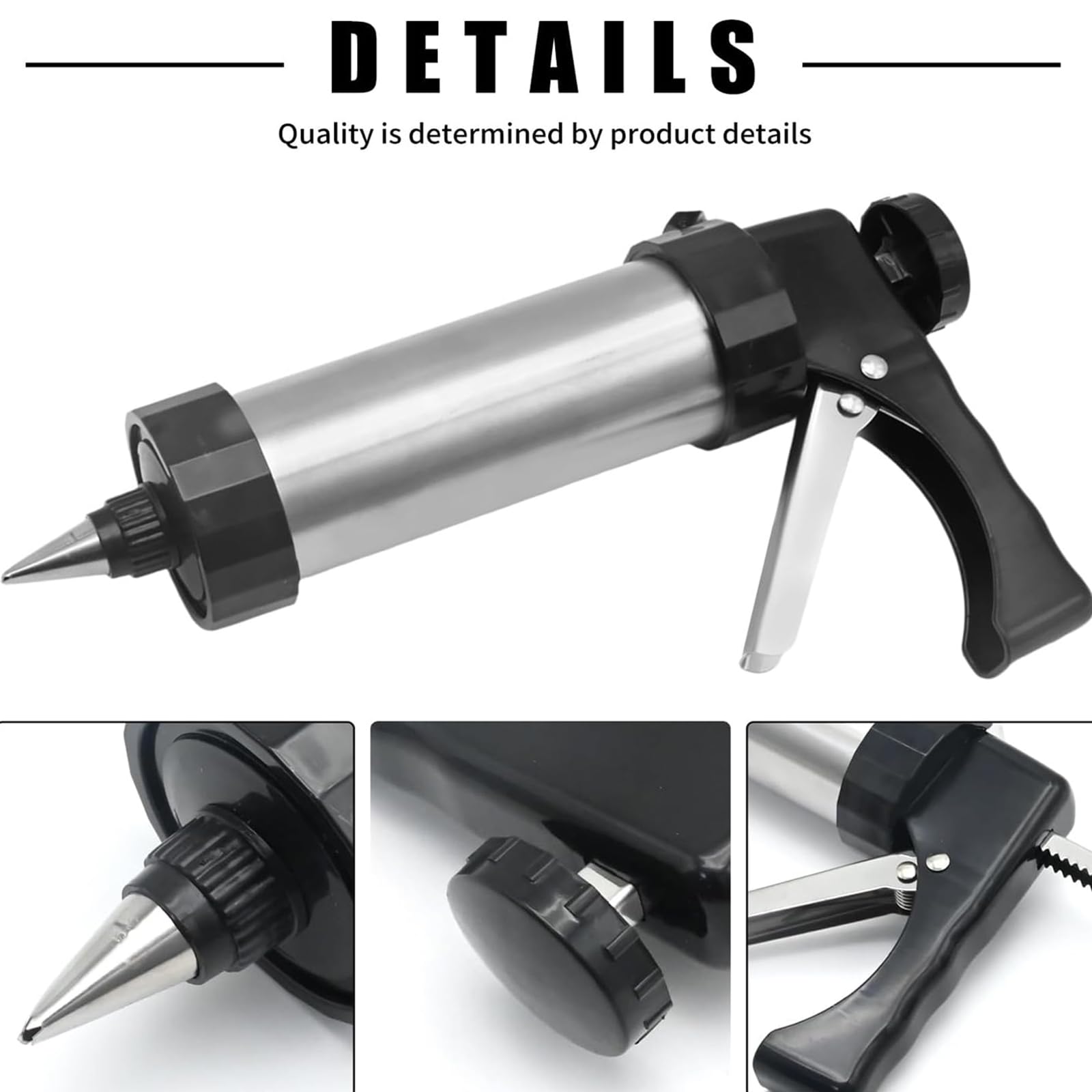 Kit De Pistola para Prensar Galletas, Juego De Pistola para Prensar Galletas De Acero Inoxidable con 13 Discos para Galletas, Facilidad De Operación para Hacer Galletas Y Decorar Pasteles