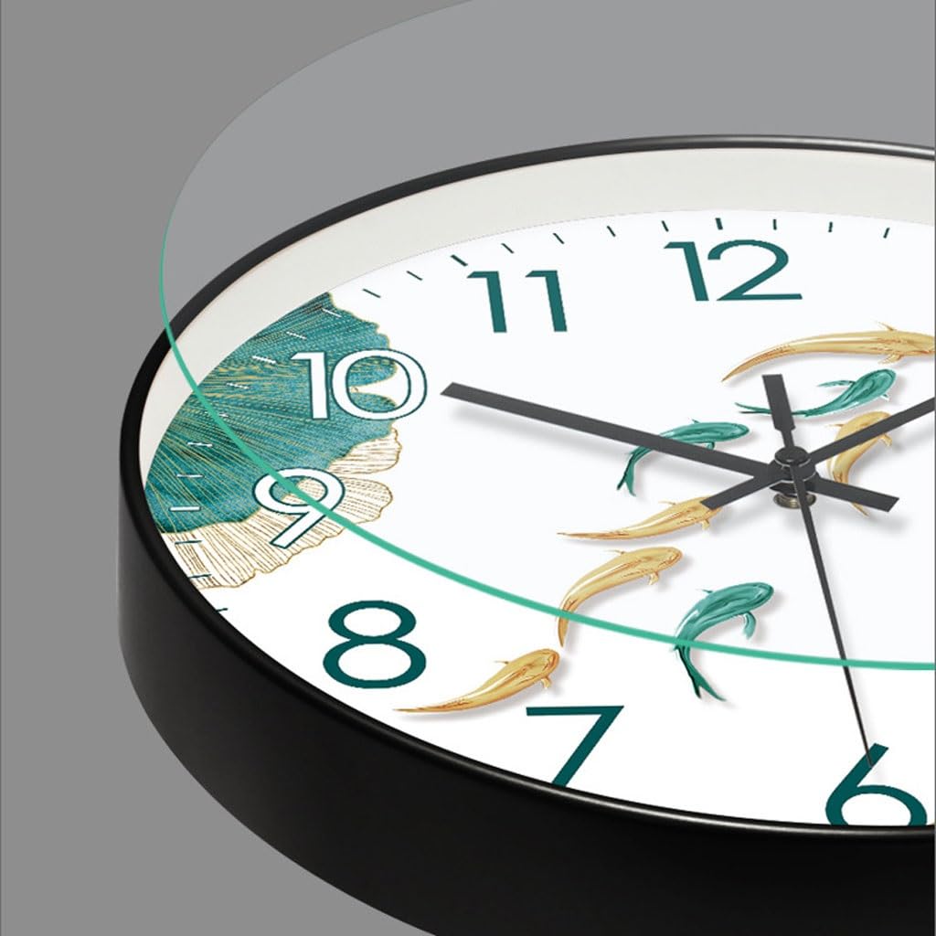 Orologio da parete Orologio da parete in stile cinese Orologio da soggiorno Orologio da parete Orologio da casa Orologio silenzioso con secondi spazzati Reloj De Pared(A)