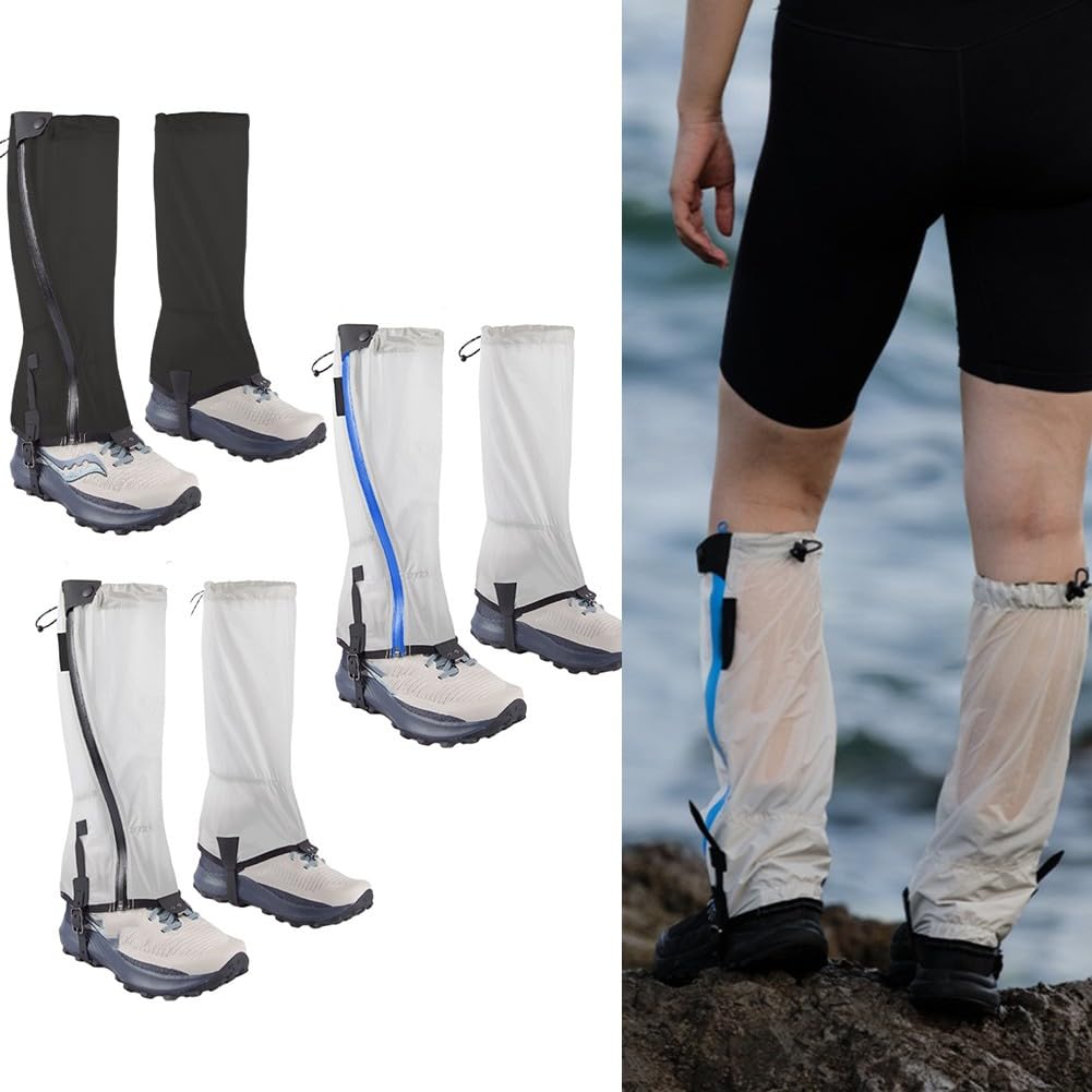 Ghette da escursionismo, impermeabili, traspiranti, rivestite in PU4000, in nylon 20D, con design Hypalon resistente agli strappi e parti sostituibili, per uomini e donne, per attività