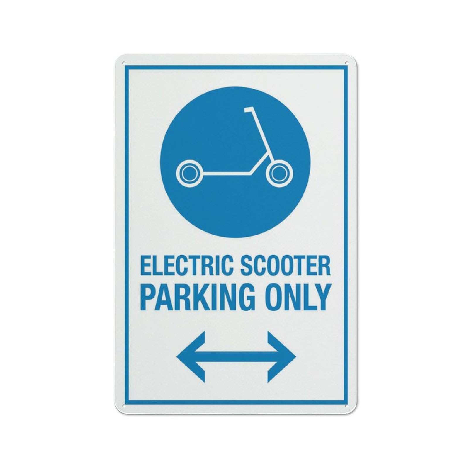 Electric Scooter Parking Only Sign Outdoor Signs Aluminum 12X8 Inch Uv Ink Printed For House And Business