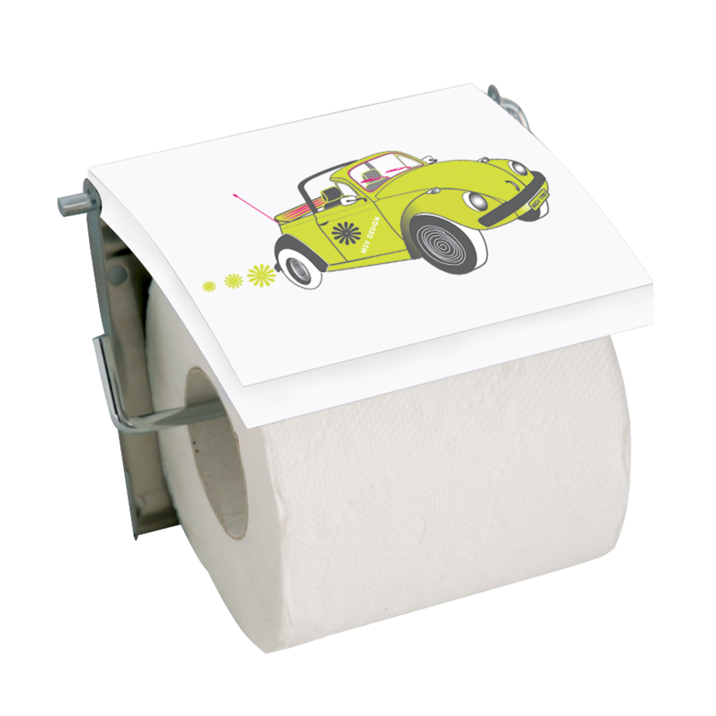 MSV homeXpert Portarrollos de Pared Cox 70S'MDF e INOX Beige