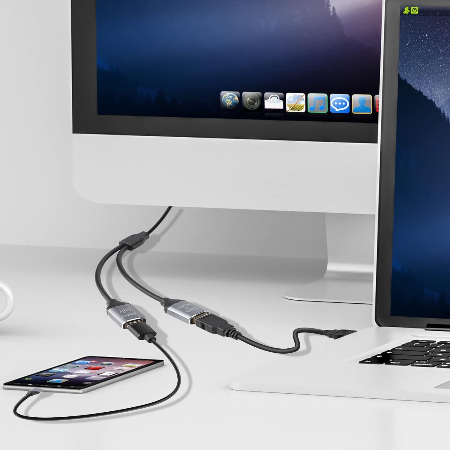 INNOV8 Cavo Di Prolunga USB 2.0 Doppio 0,25 M | Maschio A Femmina Con Attacco A Vite, Per Montaggio A Pannello, Fino A 480Mbps - 3