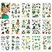 HOWAF Saint Patrick Tatouages Temporaires, Tatouages Trèfle Imperméable Irlandais Visage Tatouage Corps Autocollants pour Enfants Femme Homme Accessoire Saint-Patrick Décorations, 14 Feuilles