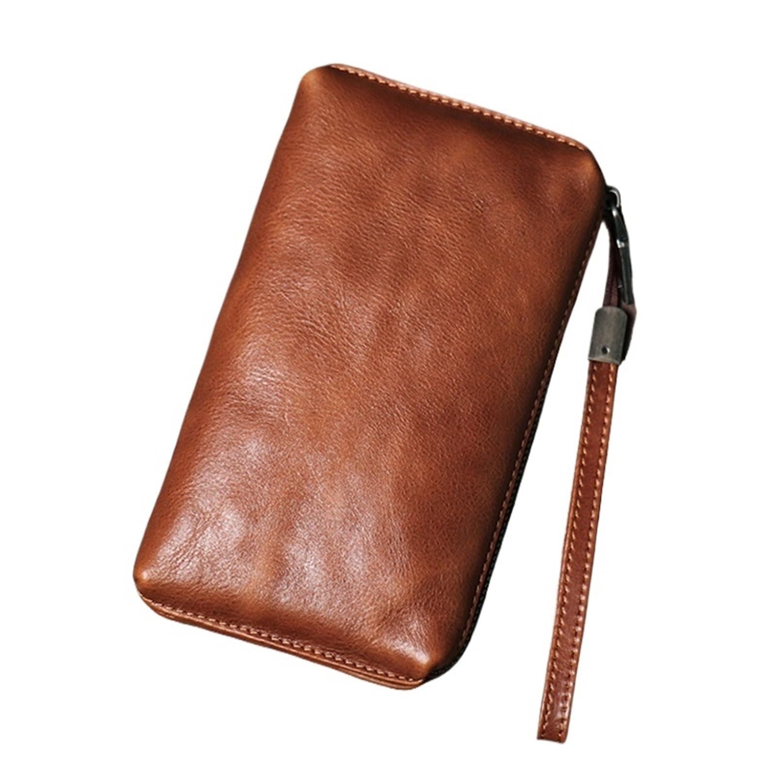 Pochette da uomo in pelle Porta carte di credito vintage di grande capacità Porta carte di credito Telefono semplice