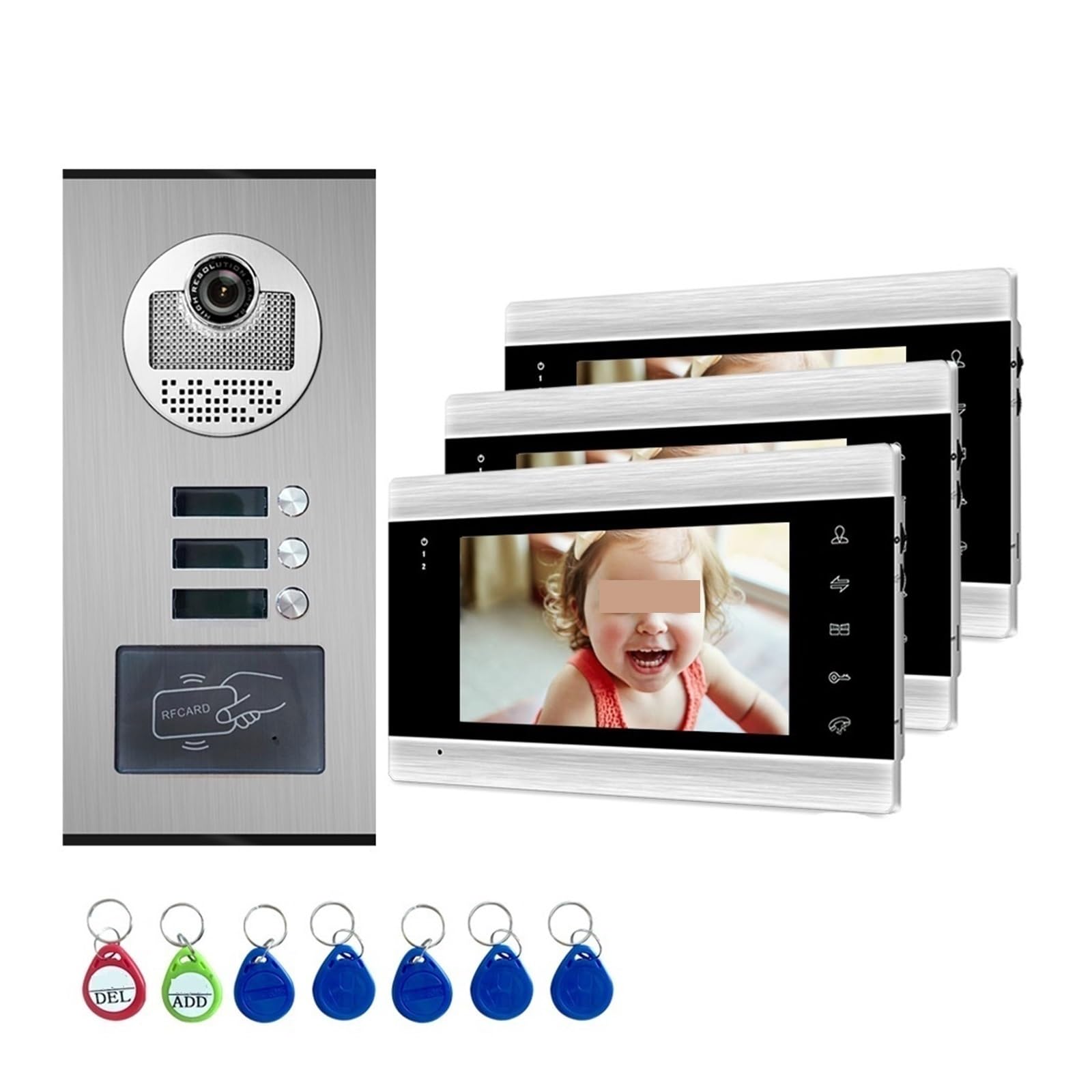 Sonnette sans fil Interphones Vidéo Intelligents For La Maison Wifi Sonnette D'entrée De Porte Vidéo Avec 2/3/4/6/8 Boutons De Panneau D'appel Anneau Interphone Dans La Maison Privée pour le bureau de