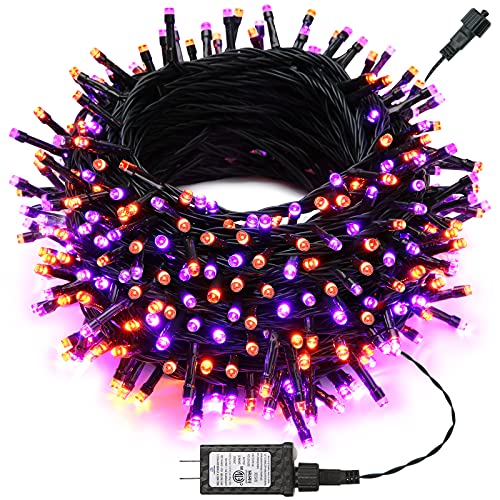 Joomer Orange Purple Halloween Lights, 100FT 300 LED String Lights
