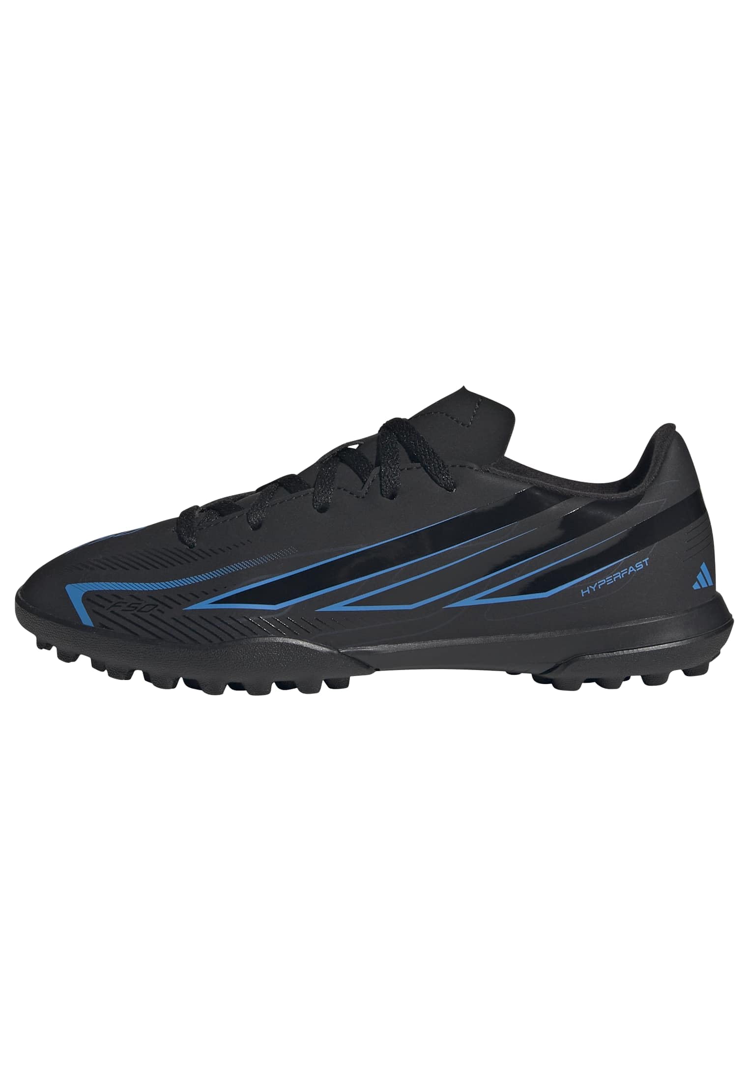 adidas Unisex Kids F50 Hyperfast Club Turf Football Boots Kids Shoes, core Black/core Black/Lucid Ray Blue, 11 UK Child