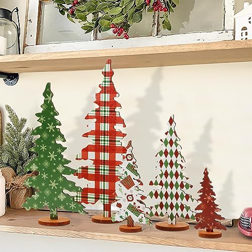 Festalmart FECHRITREE 5 Christmas Decorations Indoor-5 Sizes Wooden Christmas Tree Sign-Christmas Decorations thumb #3