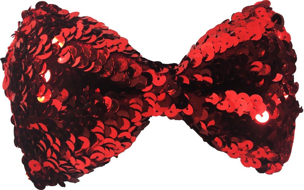 red sequin bow ties