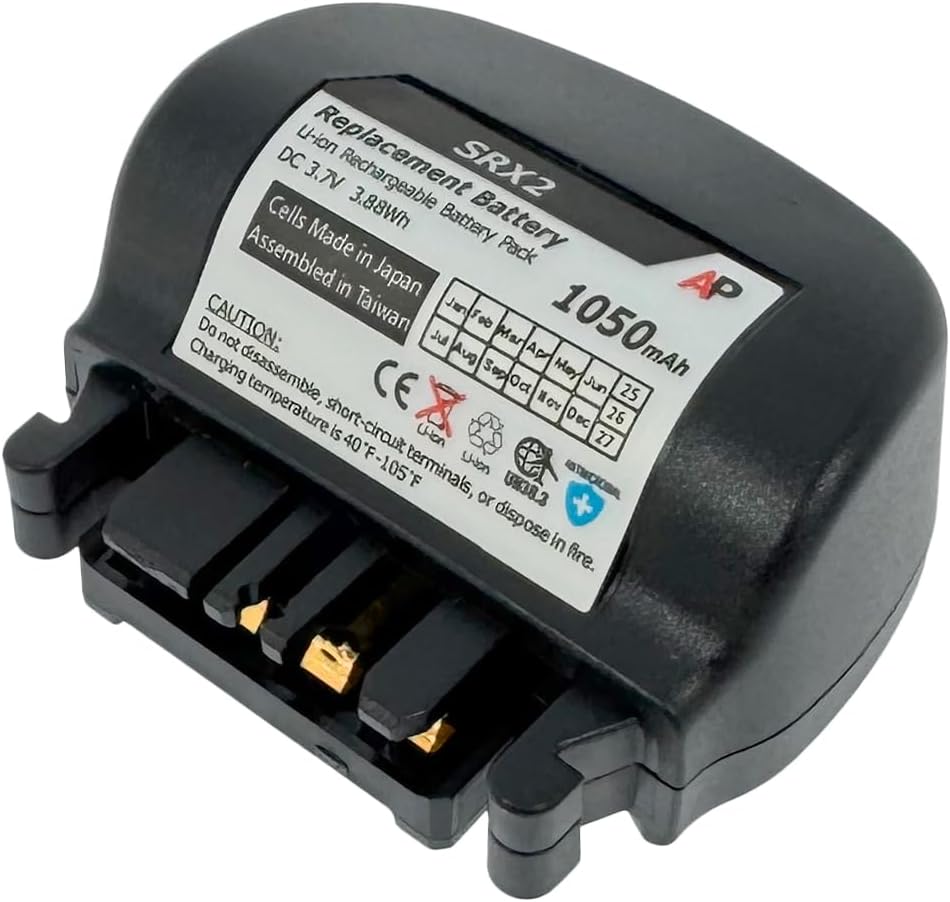 Artisan Power Replacement Battery for Vocollect SRX2 Wireless Headset | Lithium Ion Rechargeable | 3.7 Volt | 1050 mAh | Fully Replaces Battery Number BT-1000, 730043 and HBA1000-01